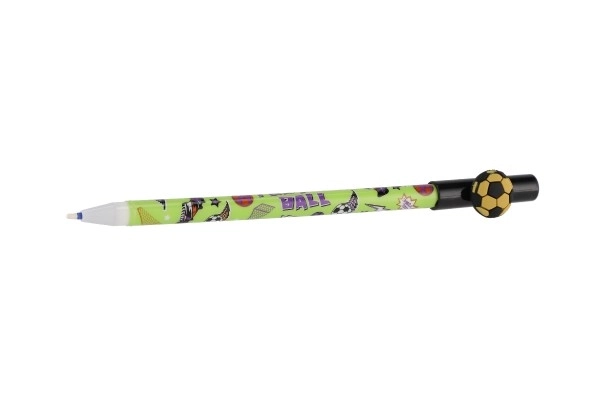Stylo gomme avec ballon de football 16cm en plastique 6 couleurs 36 pcs dans une boîte