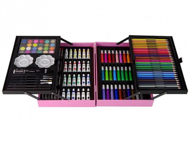 Grande mallette artistique de 145 pièces Licorne rose