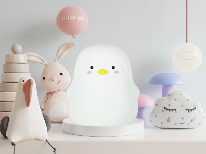 Lampe de nuit LED en silicone pour enfants en forme de pingouin