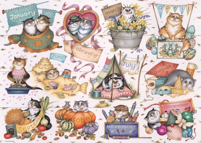 Puzzle Calendrier des Chats 1000 pièces