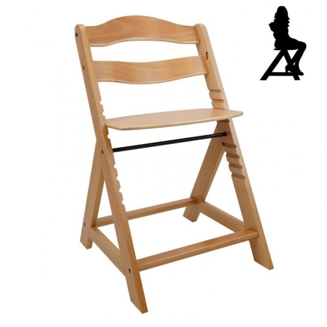 Chaise haute évolutive - naturelle