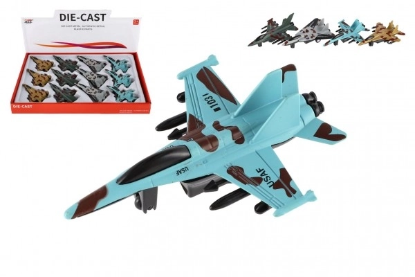 Avion de chasse coloré à rétro-friction