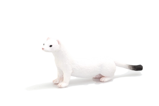 Figurine d’hermine Mojo, pelage d’hiver