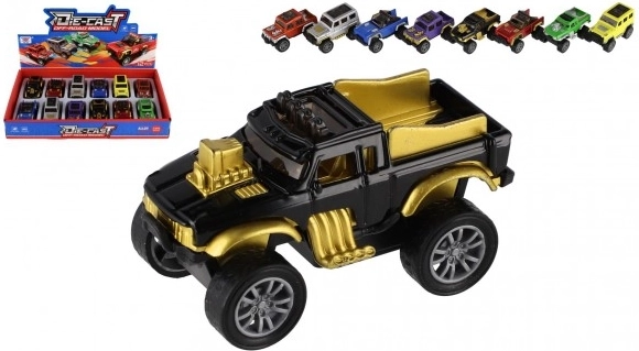 Mini voiture tout-terrain off-road avec mécanisme de rétro-friction - métal/plastique 6,5cm