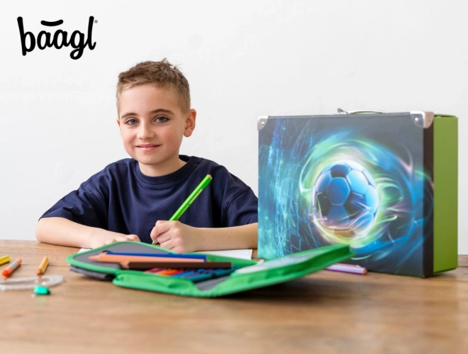 Cartable scolaire pliant avec ballon de football Baagl
