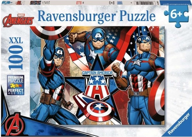 Puzzle Ravensburger Marvel : Captain America XXL 100 pièces