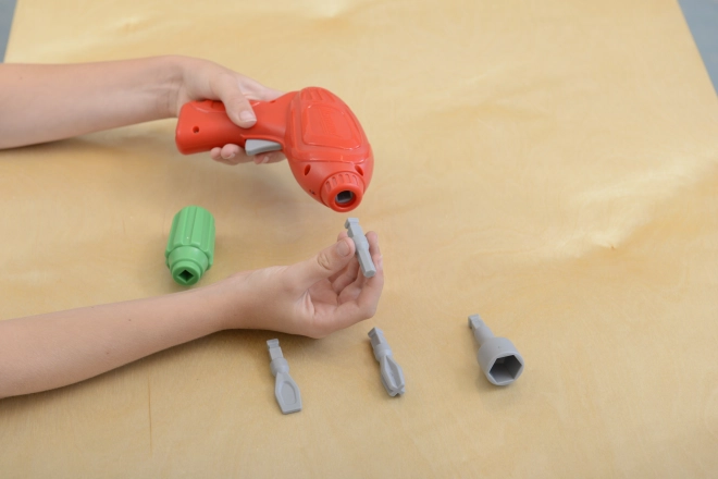 Masterkidz ensemble d’outils avec perceuse et 8 éléments pour tableau scientifique-créatif STEM