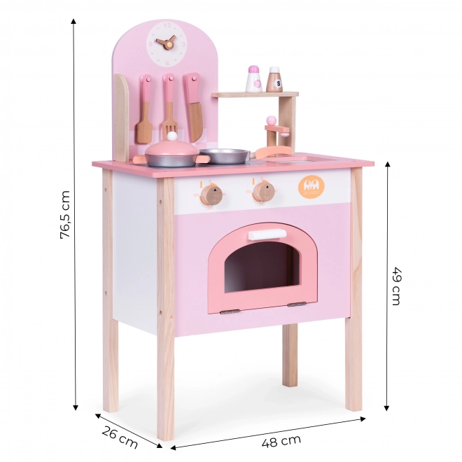 Cuisine enfant rose avec 8 accessoires ECOTOYS