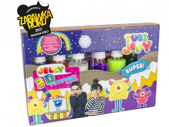 Tubi Jelly ensemble de 6 couleurs - Monstres