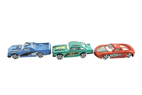 Voiture de course en métal 6 cm dans une boîte