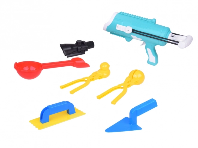 Ensemble 6-en-1 pour boules de neige avec pistolet et moules pour enfants