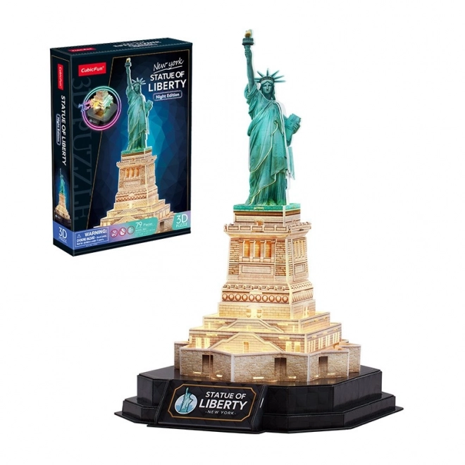 Puzzle 3D LED Statue de la Liberté (version nocturne)