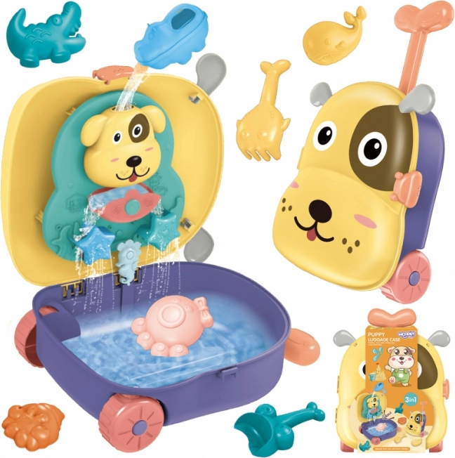 WOOPIE 3v1 Bac à sable d'eau Valise – Chiot