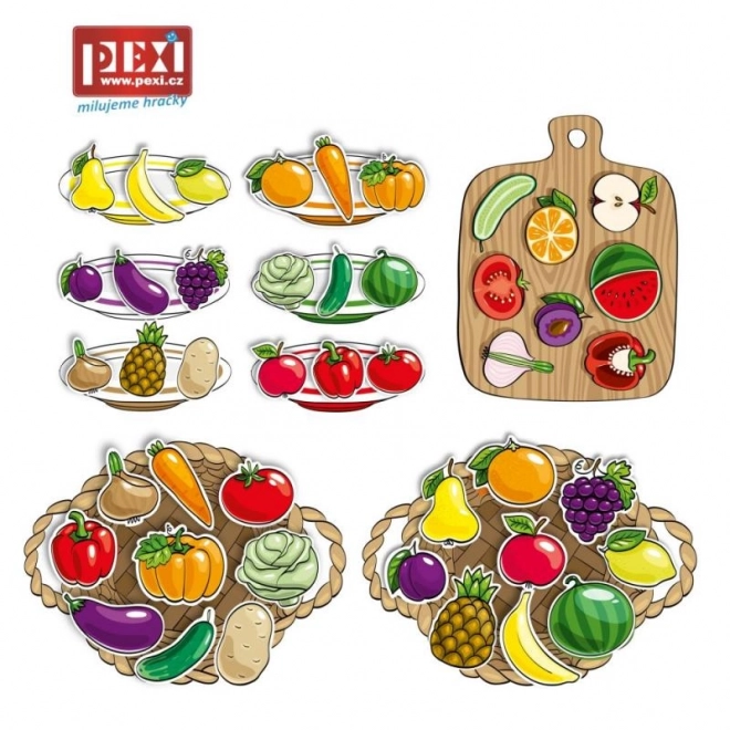 Puzzle en plastique de fruits et légumes