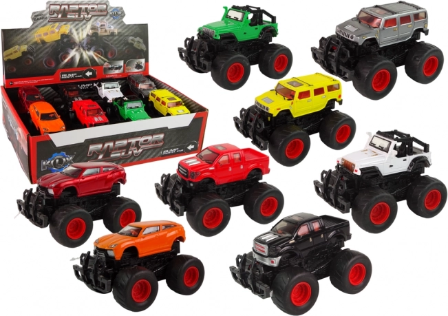 Voiture tout-terrain en métal Grandes roues Couleurs assorties Bump Up HAT13