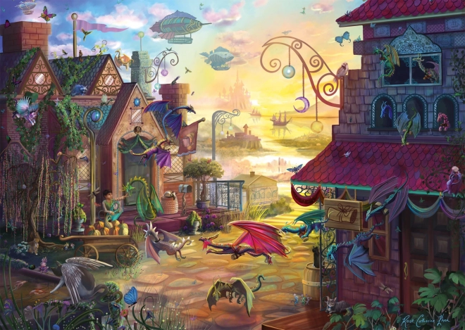 Puzzle Poste de Dragon 1000 pièces
