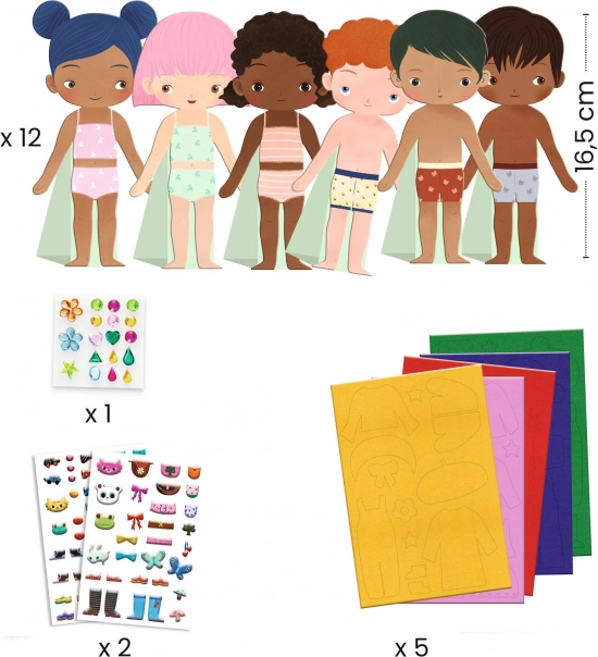 Ensemble créatif pour habiller les personnages Djeco