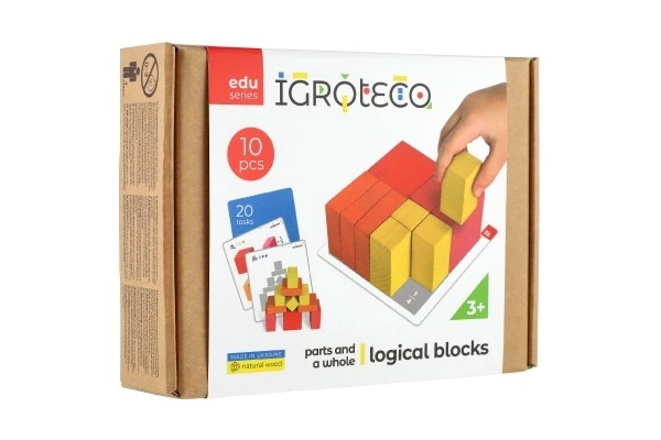 Jeu de construction et casse-tête en bois 2 en 1 pour enfants