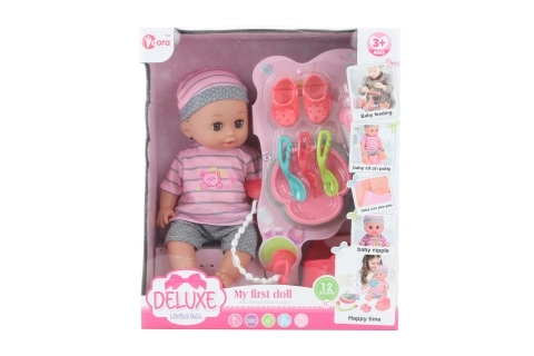 Bébé qui pleure 28 cm avec sons et accessoires