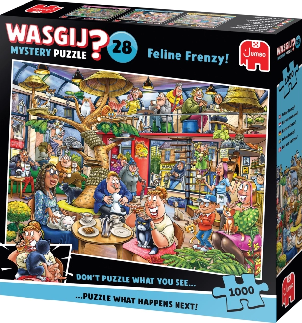 Jumbo Puzzle Wasgij Mystery: Folie féline 1000 pièces