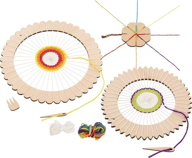 Goki kit de tricot avec cadres ronds et fleur à tricoter