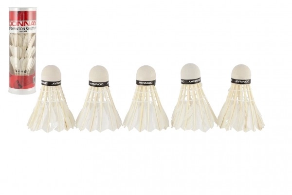 Volants / Volants de badminton en plumes 5 pièces dans un tube 6,5x19,5x6,5cm