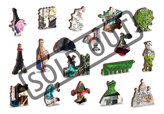 Puzzle en bois de la ville Bistro parisien 2 en 1, 505 pièces EKO