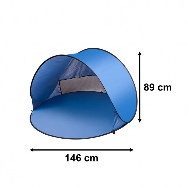 Grand parasol de plage auto-dépliant avec étui