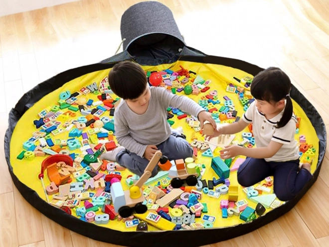 Organisateur Panier à jouets avec tapis et couvercle