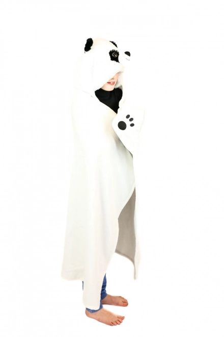 Cozy Noxxiez BL823 Panda - couverture chauffante à capuche avec motif animal et poches pattes