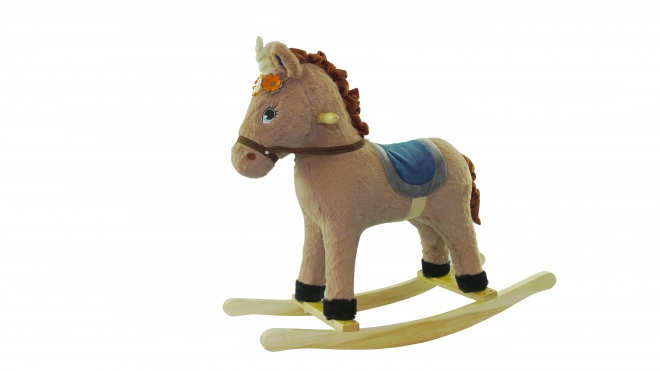 Licorne à bascule avec effets marron 74x28x65 cm