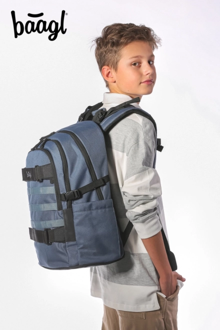 Ensemble de sacs scolaires Skate Dust Blue: sac à dos, trousse, sac de sport