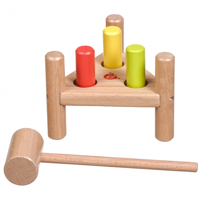 Lucy & Leo Triangle - marteau en bois avec 3 chevilles
