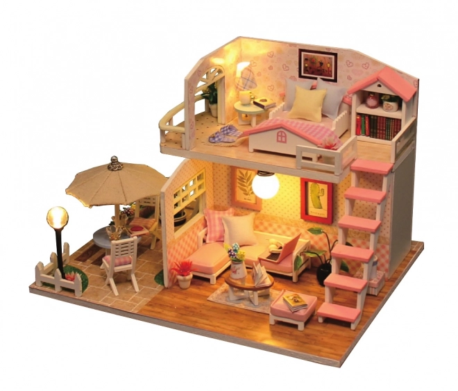 Maquette miniature de maison Rose
