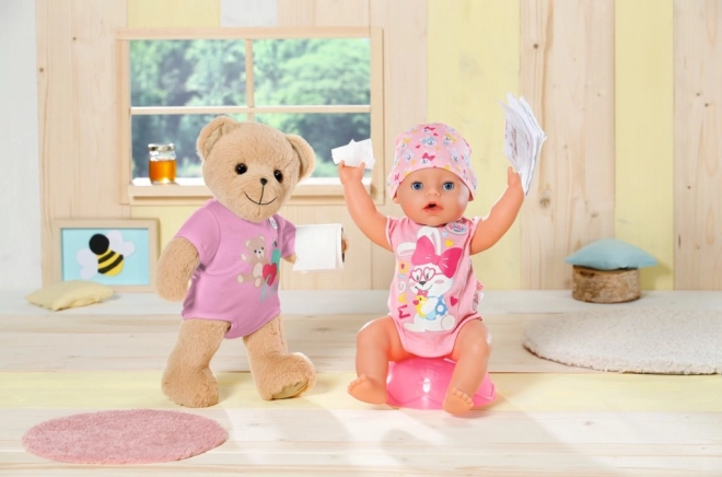 Ourson BABY born, vêtements roses