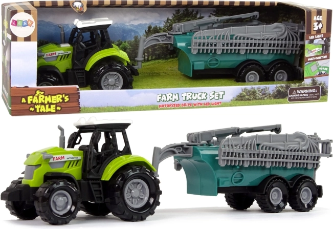 Tracteur vert pour enfants avec pulvérisateur et effets sonores