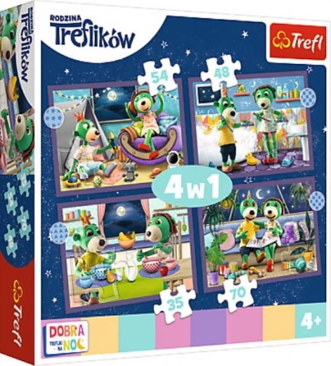 Puzzle 4-en-1 Treflíci avant le coucher