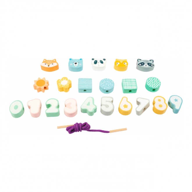 Small Foot Enfilage de perles en couleurs pastel