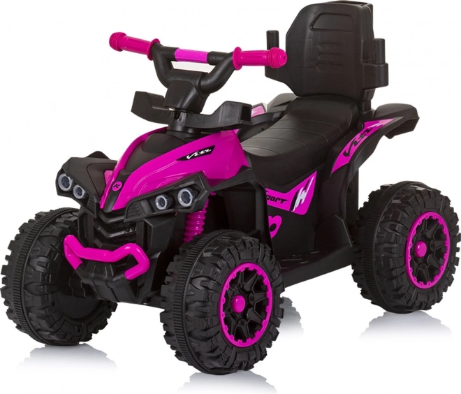 Trottinette avec toit et barre de guidage ATV Rose