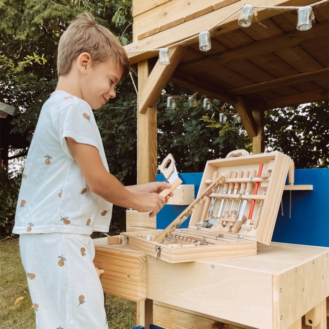 Petit Pied Mallette à Outils en Bois Deluxe