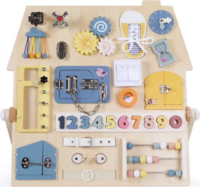 Planche d'activité jouets 2Kids Tableau sensoriel Maison