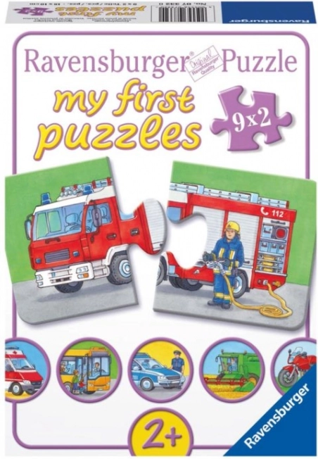 Ravensburger mes premiers puzzles – véhicules et machines 9×2 pièces