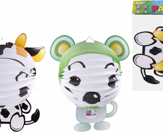 Lanterne boule avec motif Vache ou Souris