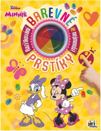 Cahier créatif empreintes colorées MINNIE avec peintures au doigt 23 × 30 cm
