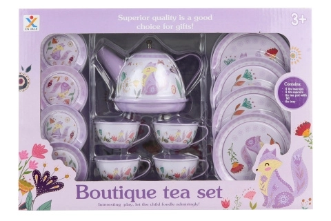 Ensemble à thé en étain violet
