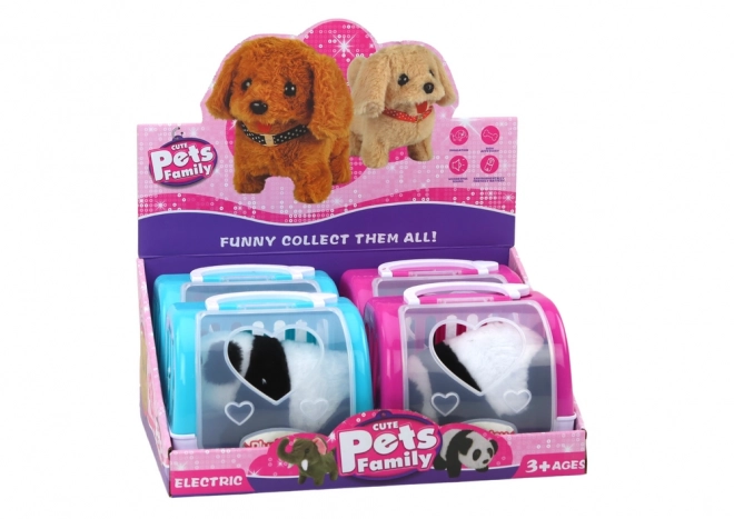 Panda interactive en peluche de couleur Transporter Rose Bleu