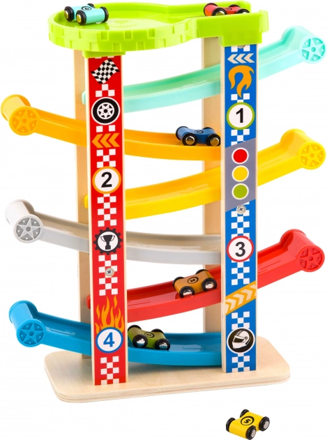 Tooky Toy Toboggan coloré pour voitures