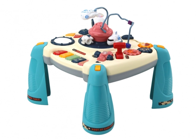 Table d'apprentissage interactif pour enfants Piano Espace Bleu