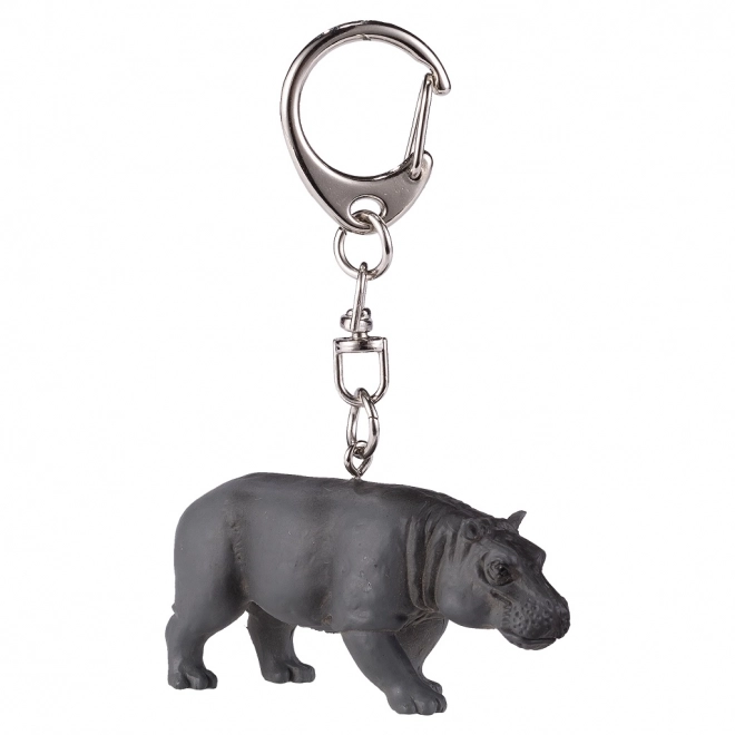 Porte-clés avec figurine d'hippopotame