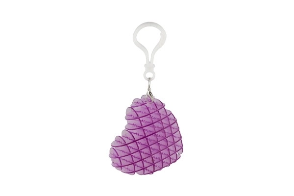 Pendentif fidget cœur changeant de forme antistress plastique 6cm 4 couleurs dans une boîte 6x6,5cm 24pcs dans un carton